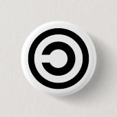 Badge Rond 2,50 Cm Copyleft (Devant)
