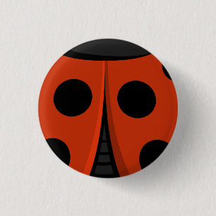 Badge Rond 2,50 Cm Coquille de coccinelle