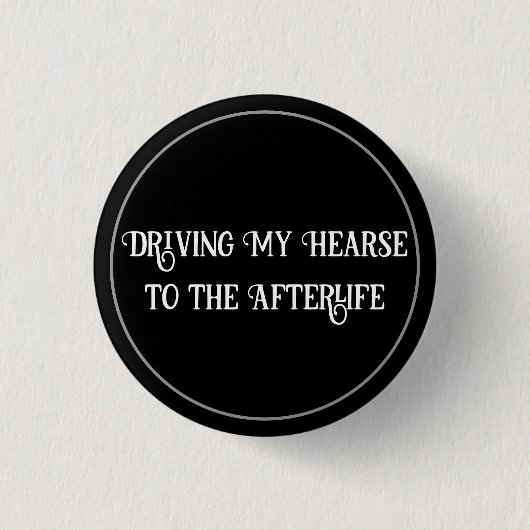 Badge Rond 2,50 Cm Corbillard (Devant)