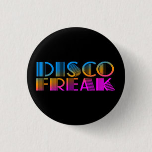 BADGE ROND 2,50 CM COREY TIGER 1980 RETRO DISCO FREAK MULTICOLOR