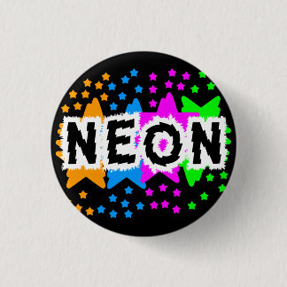 BADGE ROND 2,50 CM COREY TIGER 1980 RETRO NEON STARS