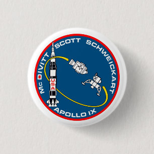 Badge Rond 2,50 Cm Correctif de mission Apollo 9