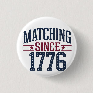 Badge Rond 2,50 Cm Correspondant depuis 1776 250e anniversaire 4 juil