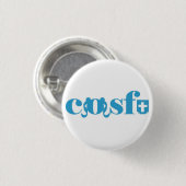 Badge Rond 2,50 Cm Cosfu - logo blanc simple (Devant & derrière)