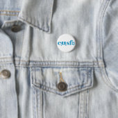 Badge Rond 2,50 Cm Cosfu - logo blanc simple (En situation)