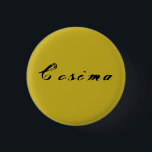 Badge Rond 2,50 Cm Cosima de la calligraphie antique noire orpheline<br><div class="desc">Cosima est un caractère du noir d'orpheline d'émission de TV</div>