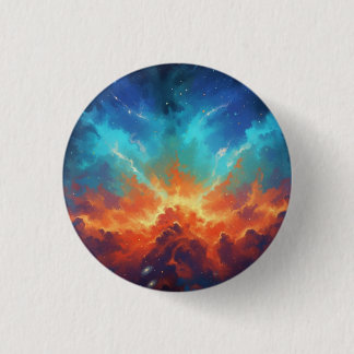 Badge Rond 2,50 Cm Cosmic Nebula Abstract Galaxy Space Art