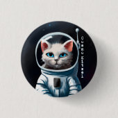 Badge Rond 2,50 Cm Cosmo Kitzel - Astro Cat (Devant)