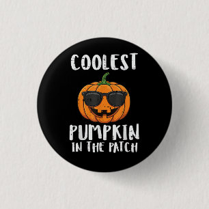 Badge Rond 2,50 Cm Costume Patch Citrouille Le Plus Cool Halloween Ho