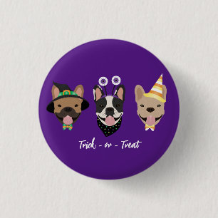Badge Rond 2,50 Cm Costumes d'Halloween pour chien de taureau françai