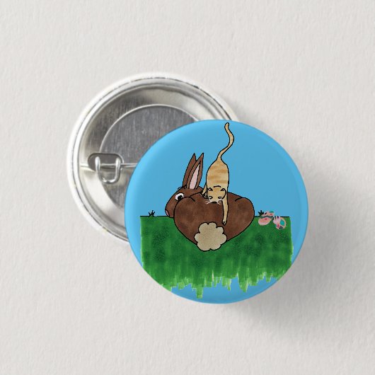 Badge Rond 2,50 Cm Cottontail (Devant & derrière)