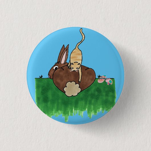 Badge Rond 2,50 Cm Cottontail (Devant)