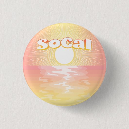 Badge Rond 2,50 Cm Coucher de soleil SoCal (Devant)