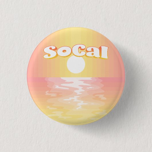 Badge Rond 2,50 Cm Coucher de soleil SoCal (Devant)