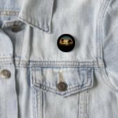 Badge Rond 2,50 Cm Coucher du soleil (En situation)