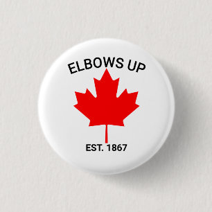 Badge Rond 2,50 Cm Coudes en l'air Canada fort Soutenir le Canada