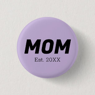 Badge Rond 2,50 Cm Couleur de tendance - Bouton maman violet doux
