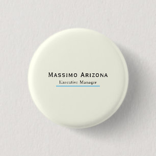Badge Rond 2,50 Cm Couleur ivoire Moderne Minimaliste 