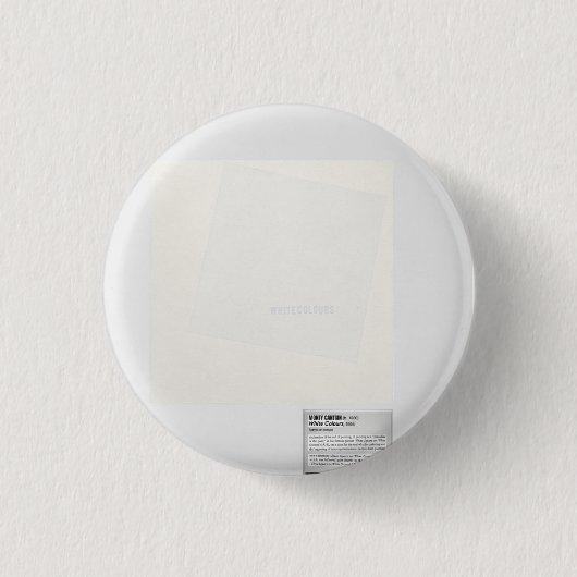 Badge Rond 2,50 Cm Couleurs blanches "Post-Post" Épinglette : Bouton  (Devant)