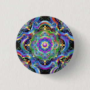 Badge Rond 2,50 Cm Couleurs Universe Mandala