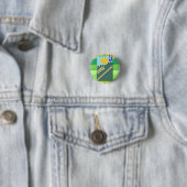 Badge Rond 2,50 Cm Coup de Poulet (En situation)