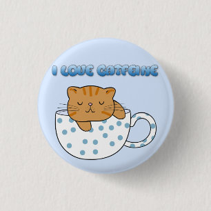 Badge Rond 2,50 Cm Coupe Kawaii de fée de chat