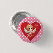 Badge Rond 2,50 Cm Coupe Saint-Valentin Cupidon  (Devant & derrière)