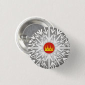 Badge Rond 2,50 Cm Couronne dorée (Devant & derrière)