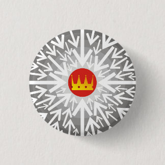 Badge Rond 2,50 Cm Couronne dorée