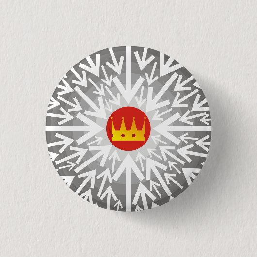 Badge Rond 2,50 Cm Couronne dorée (Devant)