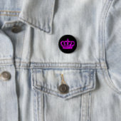 Badge Rond 2,50 Cm Couronne rose (En situation)