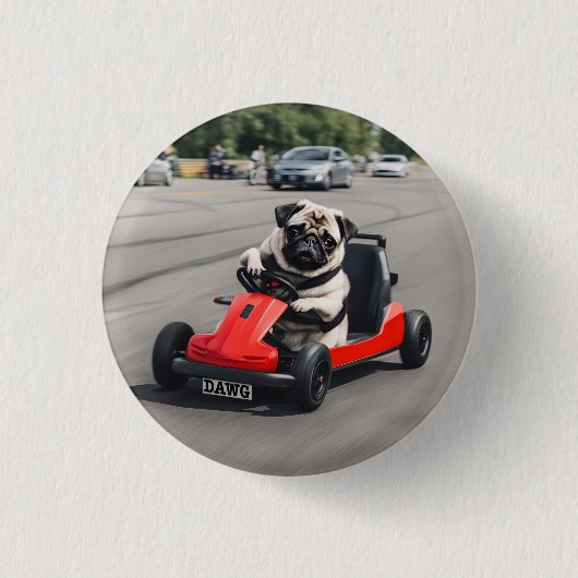 Badge Rond 2,50 Cm course de go-kart carlin (Devant)