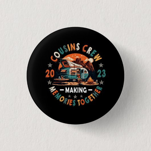 Badge Rond 2,50 Cm Cousin Crew Making Memories 2023 Family Reunion Tr (Devant)