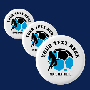 Badge Rond 2,50 Cm Coutume Football Fille de football enfant fête d'a