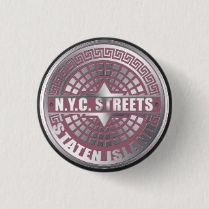 Badge Rond 2,50 Cm Couvercles de regards de visite Staten Island