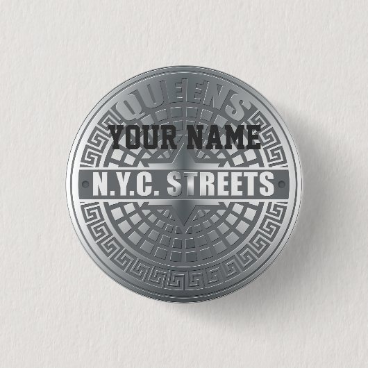 Badge Rond 2,50 Cm Couvercles de regards Queens (Devant)