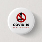 BADGE ROND 2,50 CM COVID-19 (Devant)