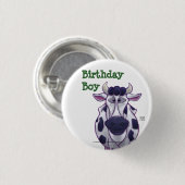 Badge Rond 2,50 Cm Cow Party Centre (Devant & derrière)