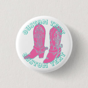 Badge Rond 2,50 Cm Cowgirl bottes design bachelorette