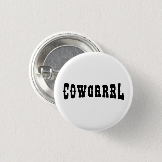 BADGE ROND 2,50 CM COWGRRRL (Devant & derrière)