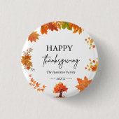 Badge Rond 2,50 Cm Cozy Fall Thanksgiving Dinner Party (Devant)