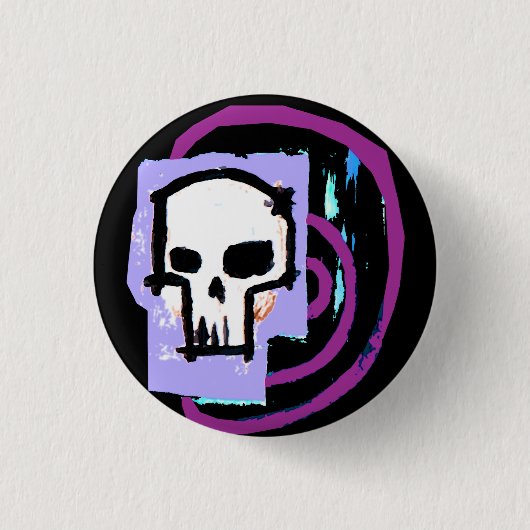 Badge Rond 2,50 Cm Crâne 12 (Devant)