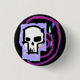 Badge Rond 2,50 Cm Crâne 12