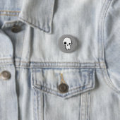 Badge Rond 2,50 Cm Crâne 16-Grey (En situation)