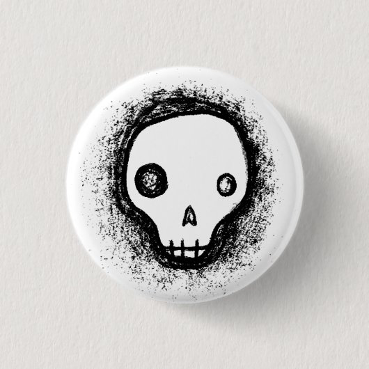 Badge Rond 2,50 Cm Crâne 2 (Devant)