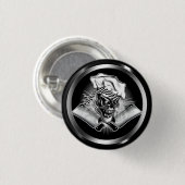 Badge Rond 2,50 Cm Crâne 5 de chef (Devant & derrière)