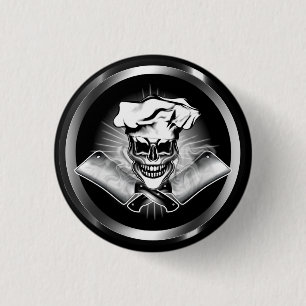 Badge Rond 2,50 Cm Crâne 6 de chef