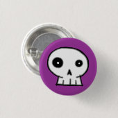 Badge Rond 2,50 Cm Crâne 9-Purple (Devant & derrière)