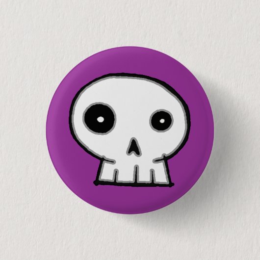 Badge Rond 2,50 Cm Crâne 9-Purple (Devant)