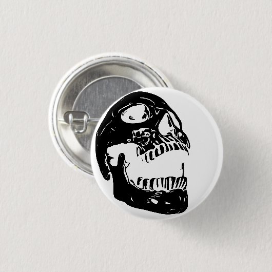 Badge Rond 2,50 Cm Crâne - le cri (Devant & derrière)